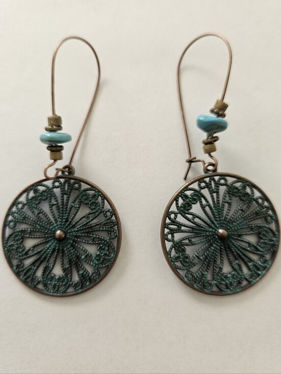 Jewelry - NWT urquoise Lightweight Earrings Blue Copper Western Feminine Handmade Festival